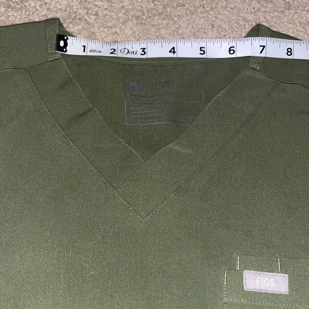 Figs (S) Moss Green Mens Jogger Scrub Pants & Top Set Technical Collection (FLAW - Picture 9 of 16